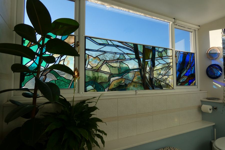 Trees in the bathroom